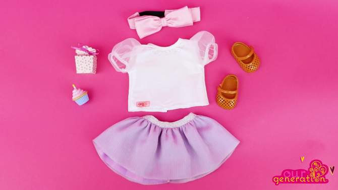 Our Generation Sweet Wishes Fashion Outfit with Cupcake for 18&#34; Dolls, 2 of 7, play video