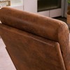 Karl Home High Back Solid Wood Armrest Backrest Iron Frame Linen Indoor Leisure Chair - 4 of 4