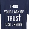 Women's - Instant Message - Lack Of Trust Disturbing Short Sleeve Graphic T-Shirt - 2 of 4