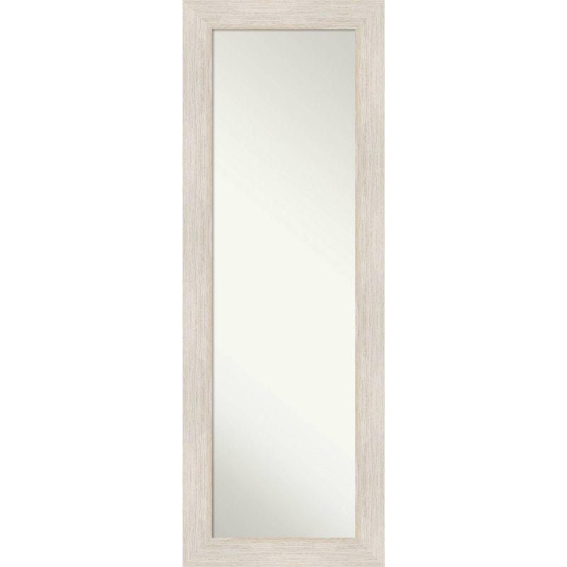 19&#34; x 53&#34; Hardwood Framed Full Length on the Door Mirror White - Amanti Art, 1 of 10