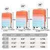 MOEPISY 3 pcs/set in PC Spinner Wheel Luggage, Carry on Suitcase, With Gradient Color and Combination Lock(Blue+Red) - 3 of 4