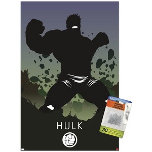 Trends International Marvel Heroic Silhouette - Hulk Unframed Wall Poster Prints - 1 of 4