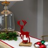 Northlight Reindeer Metal Christmas Tealight Holder - 8" - Red - 2 of 4