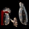 Northlight 3D Lighted Winter Penguin Family Outdoor Christmas Yard Decoration - 32" - Set of 3 - 3 of 4