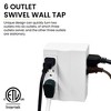 GoGreen Power (GG-16000TSW) 6 Outlet Swivel Wall Tap, White - 2 PACK - 3 of 4