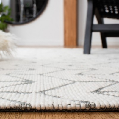 Ivory Square Hand-Knotted Wool Elegance Area Rug - 6' x 6'