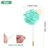 Unique Bargains Wedding Groom Suit Ribbon Rose Flower Lapel Pin with Gold Leaf 1 Pc - 3 of 4