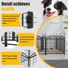 Chery Life 8 Panels 24"H Dog Playpen, Metal Pet Dog Fence with Doors, for Large Medium Small Dogs - 4 of 4
