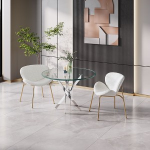 Sapphtopaz Modern Simple Velvet Dining Chairs Set of 2, Upholstered Side Accent Chairs Kitchen Chairs with Gold Metal Legs for Dining Room, Kitchen - 1 of 4