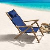 Outdoor Weather-Resistant Wood Folding Beach Chair with Backpack Straps - 4-Position Reclining Seat by Lavish Home - image 2 of 4