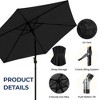 Outdoor Patio Umbrella, Patio Umbrella, Market Umbrella, Luxury Metal Pole Umbrella,Black - 3 of 4