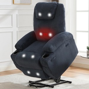 Power Lift Recliner Chair for Elderly with Massage & Heat,Electric Recliner with Remote,2 Cup Holders,Side Pockets and Stand Assist - 1 of 4