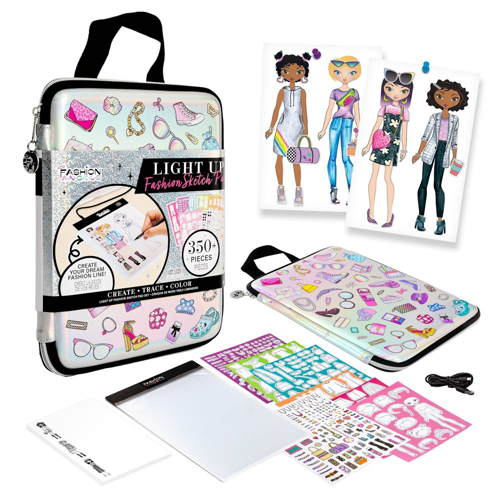 Fashion Angels 350+pc Light Up Fashion Sketch Pad Activity Kit