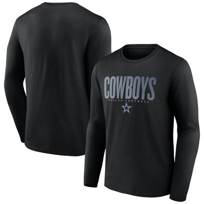 Nfl Carolina Panthers Men's Transition Black Long Sleeve T-shirt