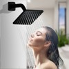 Cobbe Matte Black Rain Shower Faucet with 6-Inch Square Shower Head and Bathtub Faucet Wall-Mounted Shower and Bathtub Faucet Set Include Valve - 4 of 4