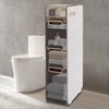 YIYIBYUS Bathroom Floor Cabinet with Clear Drawers Narrow Slim Tower Organizer - 2 of 4