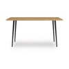 Signature Design by Ashley Gretlynn Modern Rectangular Dining Table - Light Natural Wood with Black Metal Legs - Seats 6 - 4 of 4