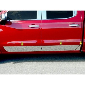 QAA is Compatible with 2019-2020 Chevrolet Silverado 6 Piece Stainless Rocker Panel Trim, Lower Kit, 7.5" Width TH59170 - 1 of 4