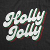 Womens Funny T Shirts Holly Jolly Glitter Sarcastic Christmas Graphic Novelty Tee For Ladies - Crazy Dog Women's T Shirt Gift For Christmas - 2 of 4