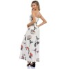 Coolmee Women's Summer Floral Dress Casual Sexy Strapless Party Wedding Guest Beach Formal Maxi Dress - 3 of 4