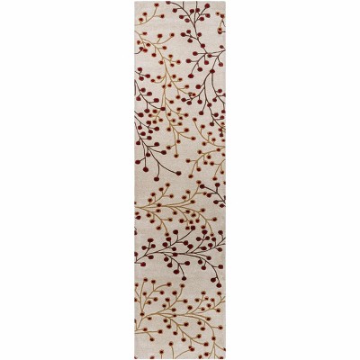 Hauteloom Elsu Beige&Burgandy Wool Rug