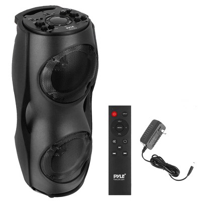 Pyle Multi-Purpose 800 Watt 2-Channel Bluetooth DJ Party Speaker System with LED Lights, Remote Control, and Microphone Inputs