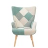 NicBex Modern Rocking Chair and Ottoman Sets, Patchwork Accent Chair with Wood Legs, Living Room Chair for Bedroom - 3 of 4