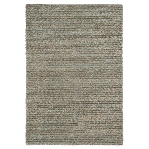 Gray Solid Woven Area Rug - (4