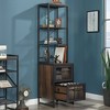 Sauder Briarbrook File Pedestal Tower Barrel Oak: 2 Drawers, Adjustable Shelves, MDF & Metal - 3 of 4