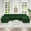 150" Modern Modular U-Shaped Beanbag Floor Sectional Sofa, No Assembly - 3 of 4