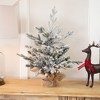 Northlight Real Touch™ Pre-Lit B/O Tamarack Pine Artificial Christmas Tree with Burlap - 2' Warm White LED - image 2 of 4