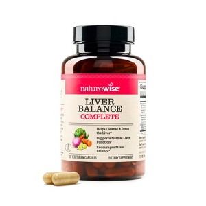 NatureWise Liver Balance Detox Supplement - Triple Repair Formula with Milk Thistle, Dandelion, Turmeric, Artichoke & Reishi Mushroom - 1 of 4