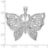 Black Bow Jewelry 14k White Gold Filigree Butterfly Pendant, 42mm - 4 of 4