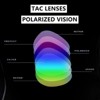 Attop Classic retro square night vision glasses for men and women, suitable for fishing, driving and hiking, with UV protection, gradient black/yellow - 2 of 4