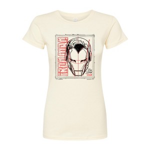 Women's - Marvel - Iron Man Sketch Juniors Fitted Graphic T-Shirt - 1 of 2