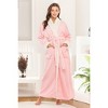 ADR Women's Plush Fleece Bathrobe for, Warm Cozy Bath Robe - 3 of 4