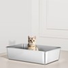 VEVOR Cat Litter Box, 6 inches Deep, XL Extra Large Stainless Steel Cat Litter Box with Scoop, Wide Filtering Foot Board & High Sides - 2 of 4