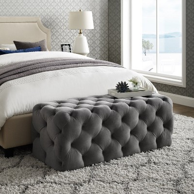Inspired Home Hayden Allover Tufted Rectangle Bench