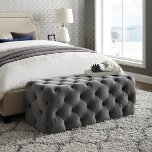 Inspired Home Hayden Allover Tufted Rectangle Bench - 1 of 4