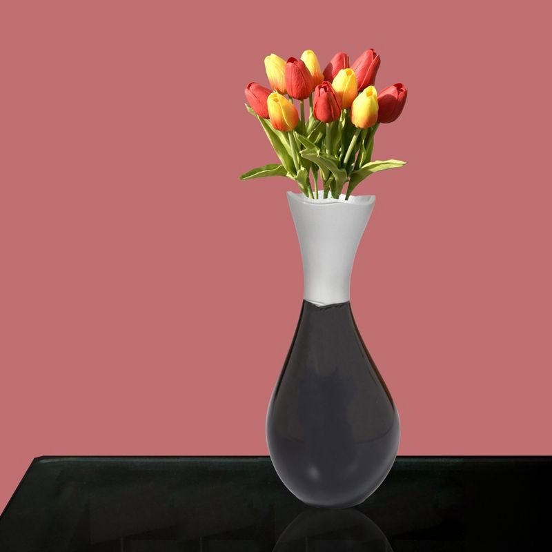 Uniquewise Aluminum-Casted Modern Decorative Flower Table Vase, Set of 2, 3 of 6