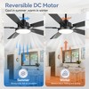 Airsurfer 52-Inch Matte Black 5-Blade Ceiling Fan with Integrated LED Light and Remote, Indoor - 4 of 4