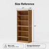 PexFix 36"x31"x16" Wood Accent Cabinet with Adjustable Shelf Storage Cabinet without Door,Natural - image 4 of 4