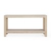 HDZNVF Modern Farmhouse Console Table, Elegant Minimalist Design with Premium Wood Veneer and Rounded Corners, Natural - 4 of 4