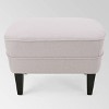 Christopher Knight Home Tafton Club Chair and Ottoman - Natural: Upholstered Linen & Cotton, Nailhead Trim - 4 of 4