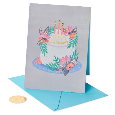 Floral Berries Cake Print Card - PAPYRUS