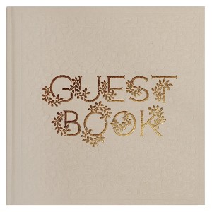 Paige Tate & Co. Wedding Guest Book – Cloth Bound, Foil Accents, Flat-Lay Design - 1 of 4