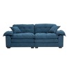 NicBex Deep Seat Sofa Couch with 2 Throw Pillows,84" Loveseat Sofa with Memory Foam for Bedroom,Living Room - 4 of 4