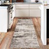 Acekool 2x6 Abstract Runner Rug, Machine Washable Non Slip Low Pile Ultra Soft Foldable Carpet for Kitchen Bedroom, Blue - 2 of 4