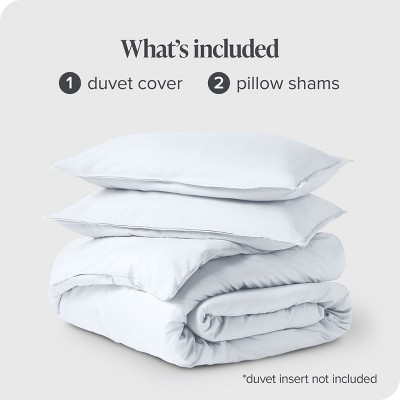 Oversized King White Microfiber Duvet Cover Set