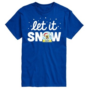 Men's - SpongeBob SquarePants - Let It Snow Christmas Short Sleeve Graphic T-Shirt - 1 of 4